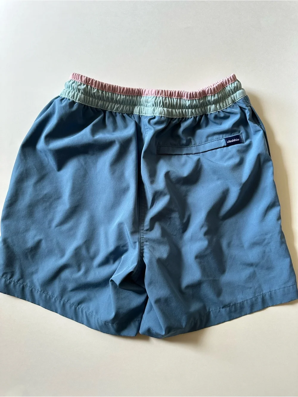 Chubbies Pastel Blue 5 1/2 inch Quick Dry Boxer Brief Liner Swim Trunks
